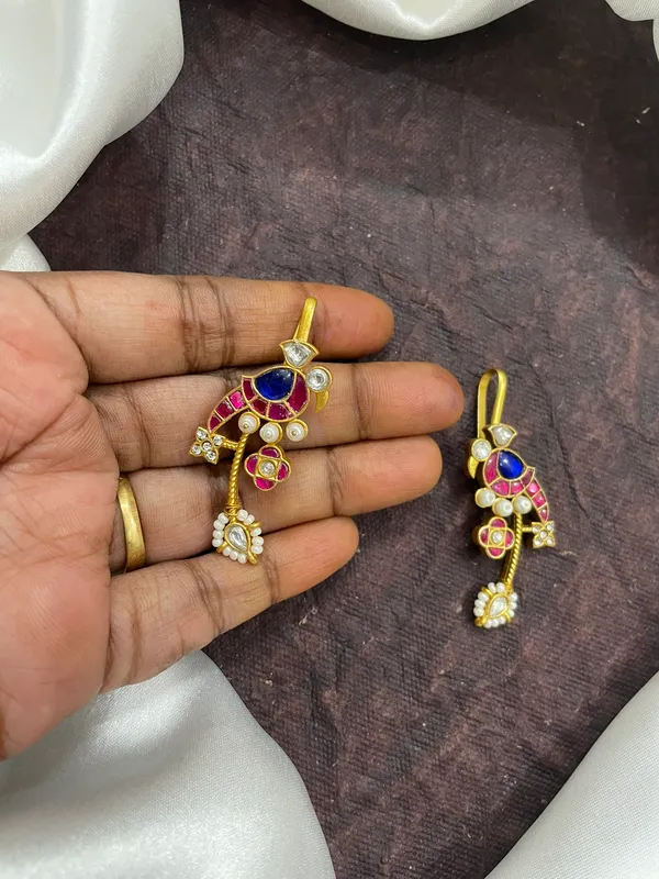 Gold_Tone_Parrot_jadau_Bugadi_Design