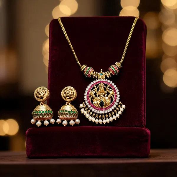 Gold_Tone_Temple_Jewellery_Necklace_Set_for_Women