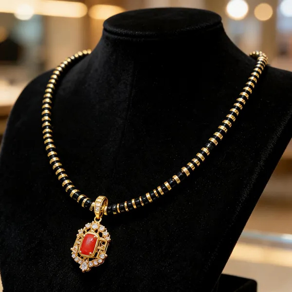 Pretty_detachable_coral_ganesha_Kante_set