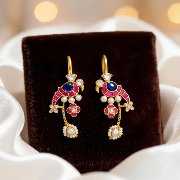 Gold_Tone_Peacock_Design_Stone_Studded_Dangler_Earrings
