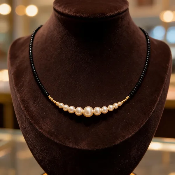 Black_Beaded_Pearl_Necklace_For_Women