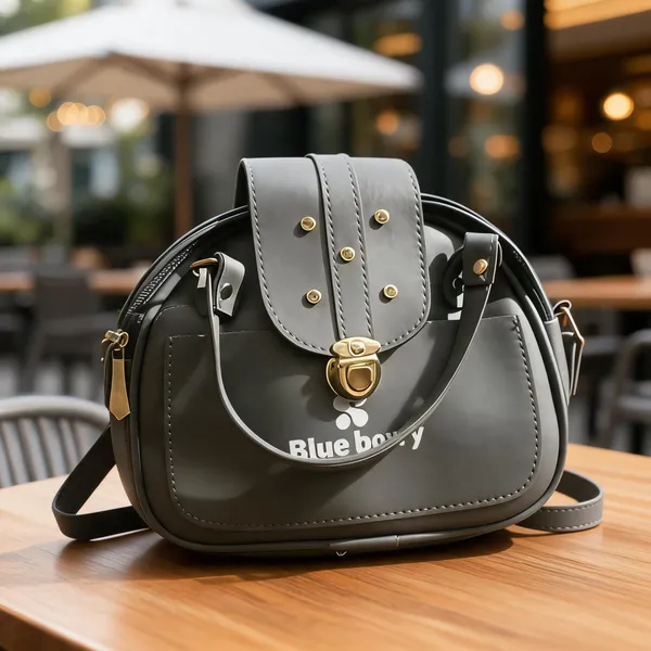 Black_Synthetic_Leather_Crossbody_Handbag_For_Women