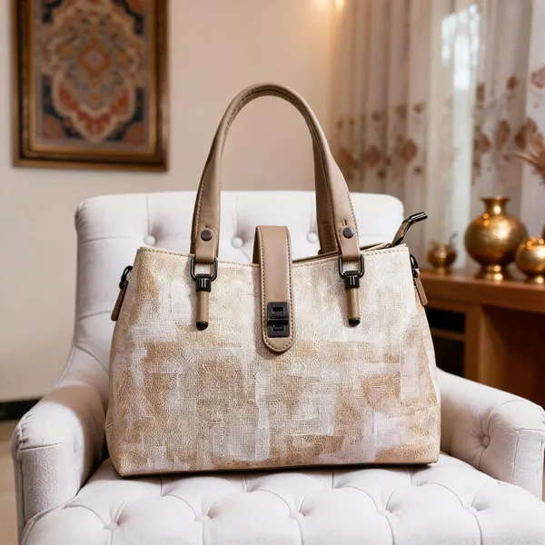 Beige_Synthetic_Leather_Structured_Handbag_For_Women