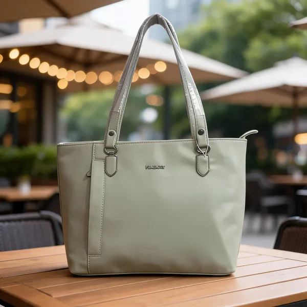Green_Rexine_Leather_Structured_Tote_Bag_For_Women