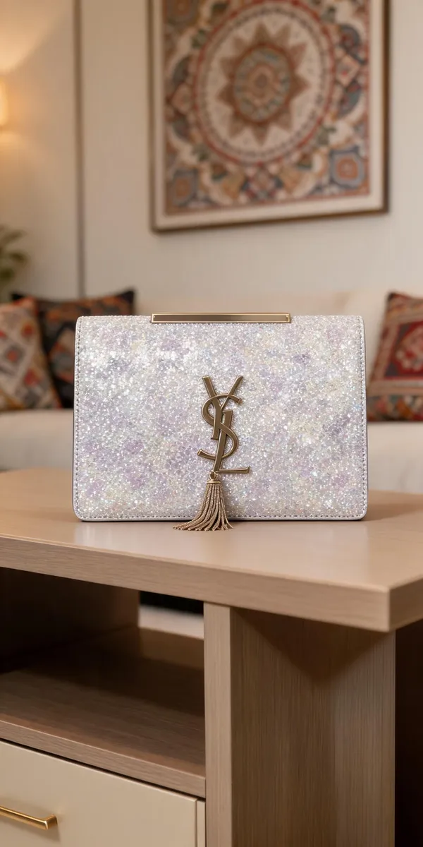 Silver_Glitter_Fabric_Structured_Clutch_Bag_For_Women