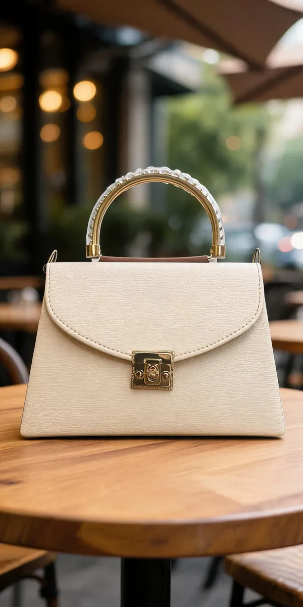 Cream_Synthetic_Leather_Structured_Handbag_For_Women