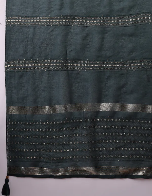 Hritika_Dark_Green_Silk__Embroidered_Round_Neck_Kurta_With_Trousers_&_Dupatta