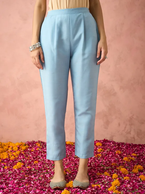 Hritika_Light_Blue_Cotton__Zari_Embroidered_Kurta_With_Trouser_&_Dupatta_Set