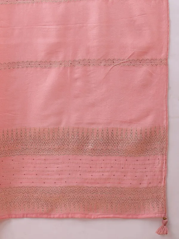 Hritika_Light_Peach_Cotton__Zari_Embroidered_Kurta_With_Trouser_&_Dupatta_Set