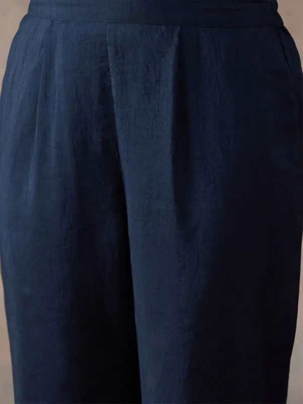 Hritika_Navy_Blue_Silk__Zari_Embroidered_Kurta_With_Trouser_&_Dupatta_Set