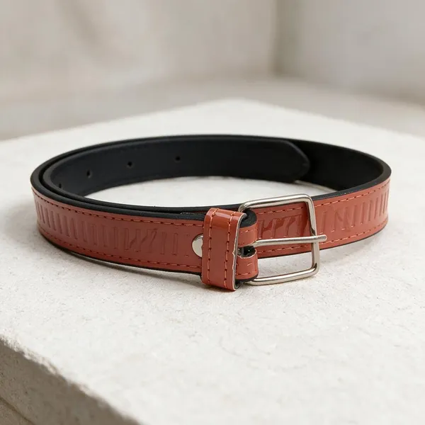 Brown_Faux_Leather_Textured_Belt_For_Men