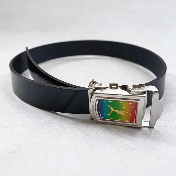 Black_Leather_Adjustable_Decorative_Buckle_Belt_For_Kids