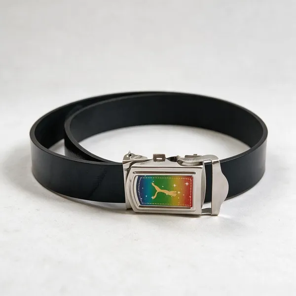 Black_Leather_Adjustable_Decorative_Buckle_Belt_For_Kids