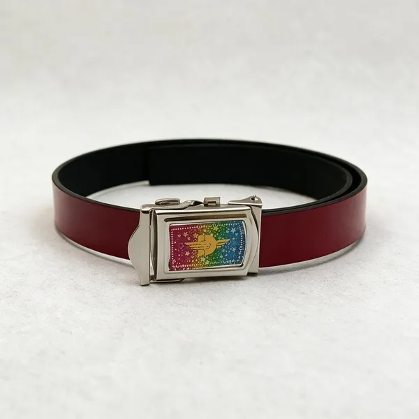 Red_Faux_Leather_Adjustable_Belt_For_Kids