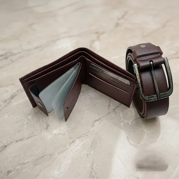 Brown_Leather_Textured_Belt_Wallet_Combo_For_Men