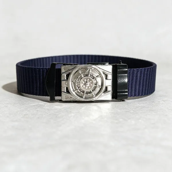 Silver_Analog_Watch_Navy_Woven_Strap_For_Kids