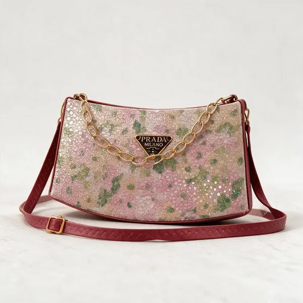 Pink_Glitter_Textured_Shoulder_Bag_For_Women