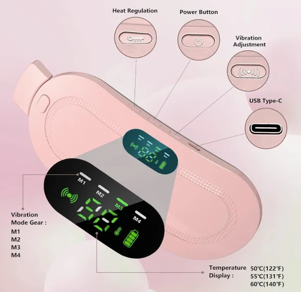 Portable_Cordless_Heating_Pad_For_Menstrual_Pain_Relief_3_Heat_And_4_Massage_Modes_Rechargeable_Period_Cramp_Relief_Belt_For_Belly,_Waist_Adjustable_Pain_Relief_Warmer_For_Women
