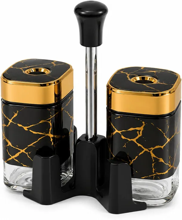 Glass_Marble_Finish_Black_3-Piece_Salt_&_Pepper_Set