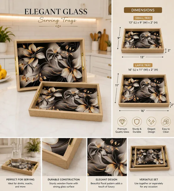 Glass_Floral_Black_Brown_Serving_Tray_Set_Of_3