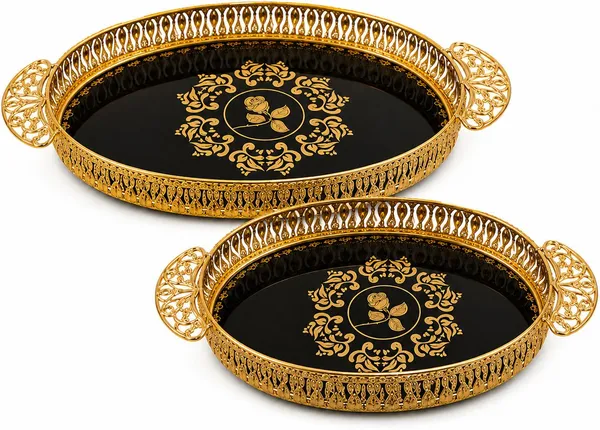 royal_dining_Royal_Dining_Glass_Serving_Tray_with_Gold_Metal_Frame_Tray_Serving_Set_(Pack_of_2)