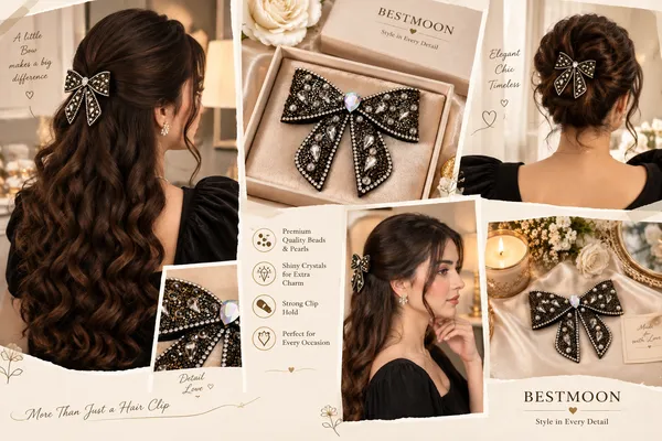 Black_Metal_Alloy_Embellished_Bow_Hair_Clip_For_Girls