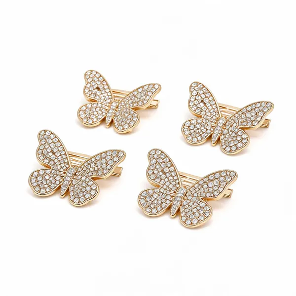 White_Alloy_Metal_Butterfly_Hair_Clips_For_Girls_Set_Of_4
