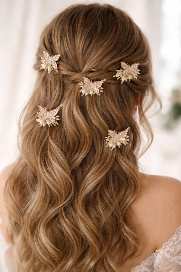 Golden_Alloy_Metal_Butterfly_Floral_Hair_Comb_And_Pins_For_Girls_Pack_Of_5