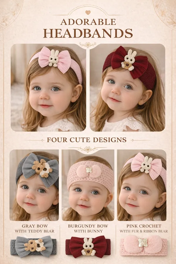 Multicolor_Knitted_Bow_Hair_Band_For_Kids_(Pack_Of_3)