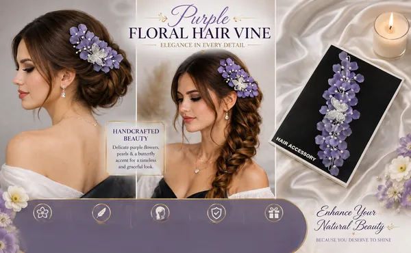 Purple_Plastic_Floral_Hair_Accessory_For_Girls