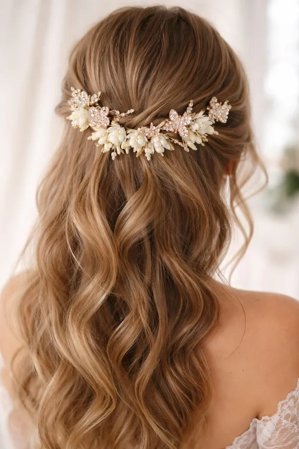 Golden_Alloy_Metal_Butterfly_Floral_Hair_Comb_And_Pins_For_Girls_Pack_Of_5