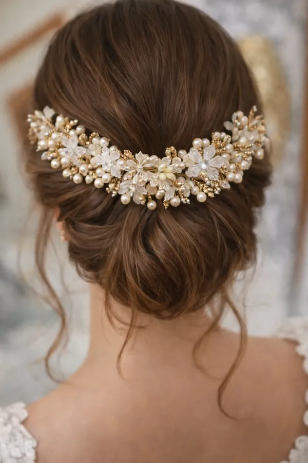Golden_Plastic_Pearl_Floral_Hair_Accessory_For_Girls