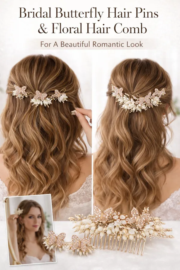 Golden_Alloy_Metal_Butterfly_Floral_Hair_Comb_And_Pins_For_Girls_Pack_Of_5