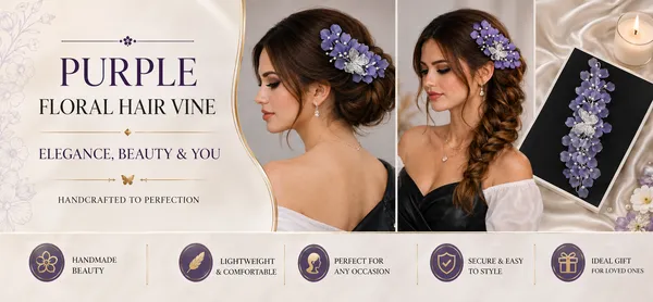 Purple_Plastic_Floral_Hair_Accessory_For_Girls