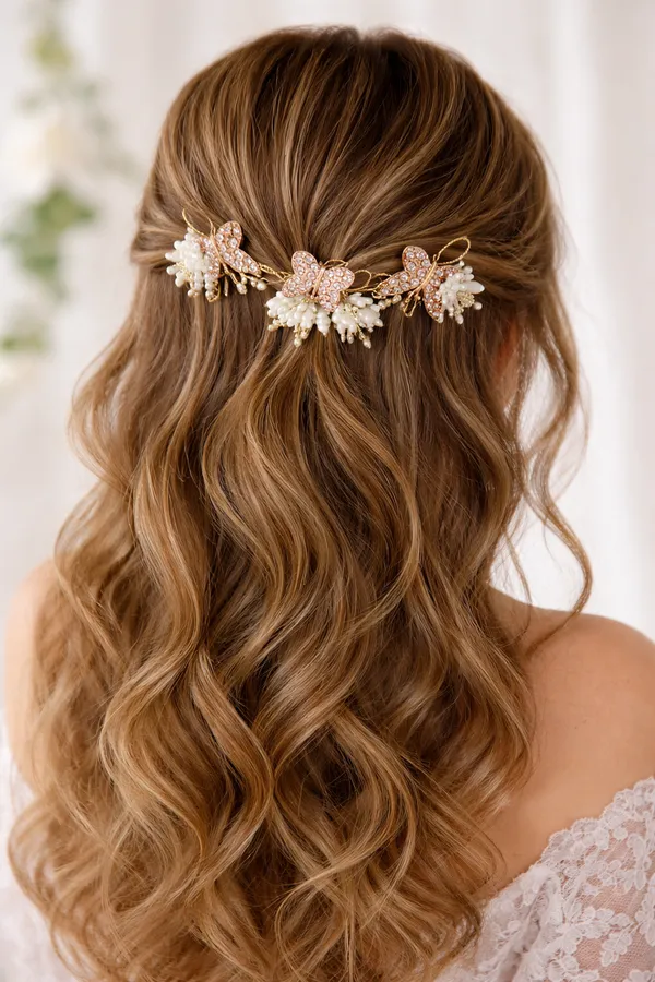 Golden_Alloy_Metal_Butterfly_Floral_Hair_Comb_And_Pins_For_Girls_Pack_Of_5