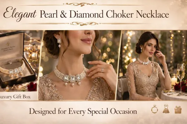 White_Alloy_Pearl_Embellished_Choker_Necklace_For_Girls