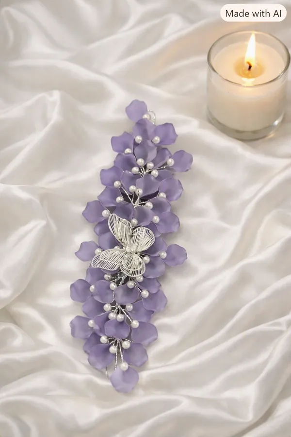 Purple_Plastic_Floral_Hair_Accessory_For_Girls