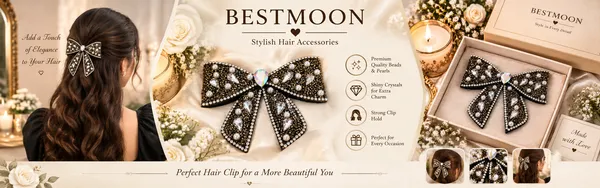 Black_Metal_Alloy_Embellished_Bow_Hair_Clip_For_Girls