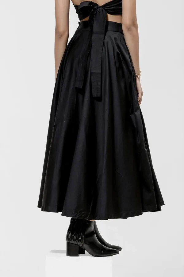 Black_Cotton_High-Waist_Full_Maxi_Skirt_For_Women