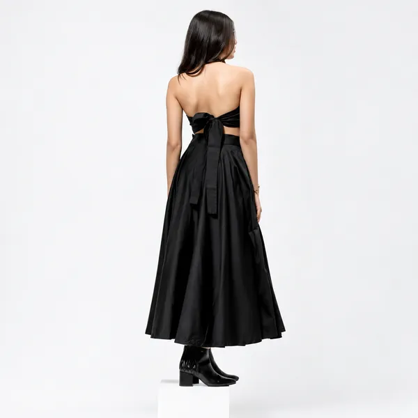 Black_Cotton_High-Waist_Full_Maxi_Skirt_For_Women