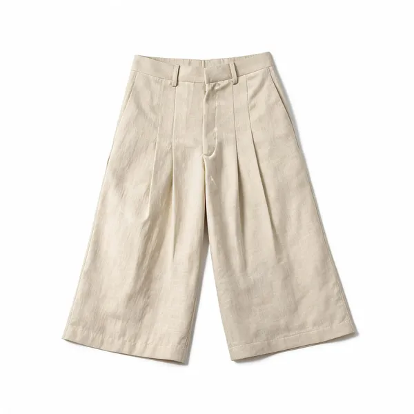 Beige_Irish_Linen_Flared_Capri_Pants_For_Women