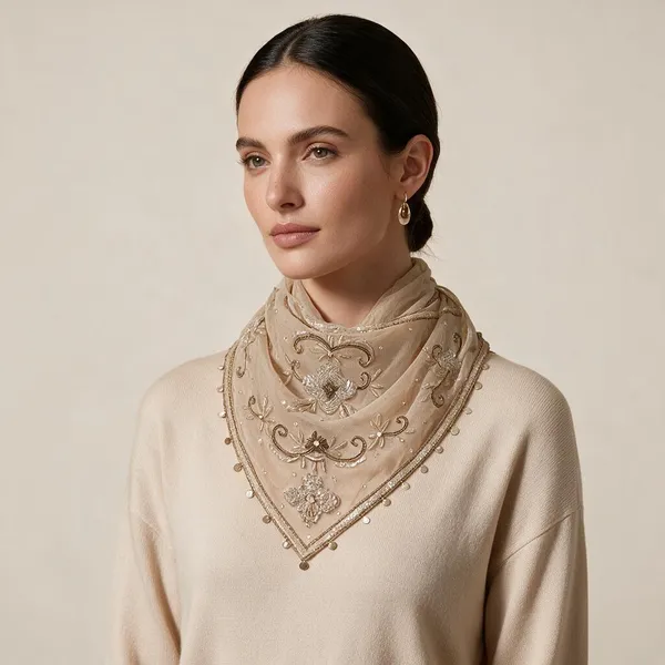 Beige_Cotton_Hand_Embroidered_Scarf_For_Women
