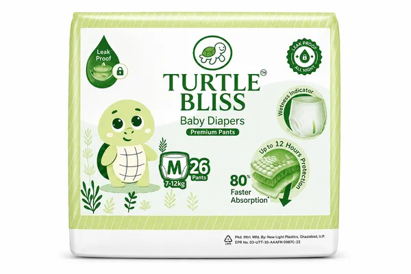 Turtle_Bliss_Premium_Pant_Style_Baby_Diapers_Medium(M),_26_Count,_7-12_kg,_Leak_Proof_Diapers_|_Super_Soft_Gentle_Fit_|_Skin_Friendly_with_Aloevera_&_ZNO_(Medium,_Pack_of_1)