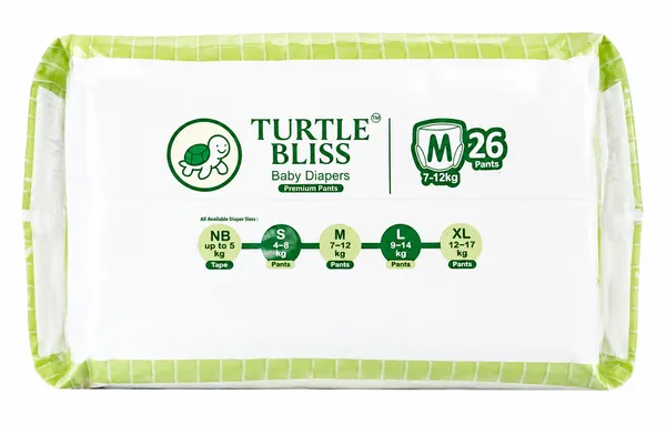 Turtle_Bliss_Premium_Pant_Style_Baby_Diapers_Medium(M),_26_Count,_7-12_kg,_Leak_Proof_Diapers_|_Super_Soft_Gentle_Fit_|_Skin_Friendly_with_Aloevera_&_ZNO_(Medium,_Pack_of_1)