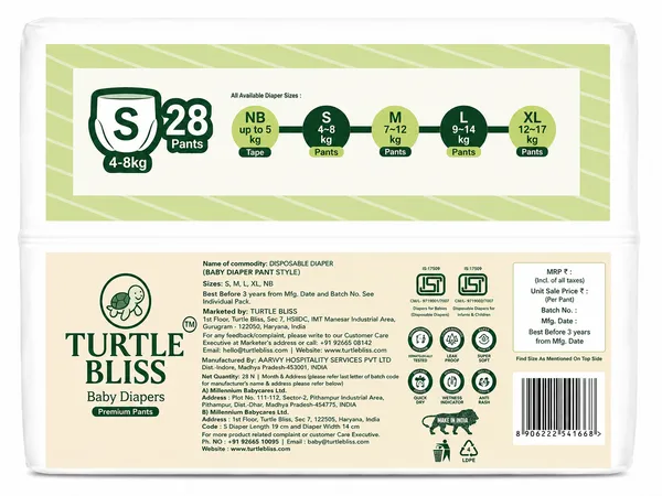 Turtle_Bliss_Premium_Pant_Style_Baby_Diapers_Small(S),_28_Count,_4-8_kg,_Leak_Proof_Diapers_|_Super_Soft_Gentle_Fit_|_Skin_Friendly_with_Aloevera_&_ZNO_(Small,_Pack_of_1)