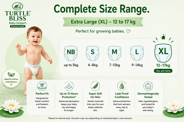 Turtle_Bliss_Premium_Pant_Style_Baby_Diapers_Extra_Large(XL),_22_Count,_12-17_kg,_Leak_Proof_Diapers_|_Super_Soft_Gentle_Fit_|_Skin_Friendly_with_Aloevera_&_ZNO_(Extra_Large,_Pack_of_1)