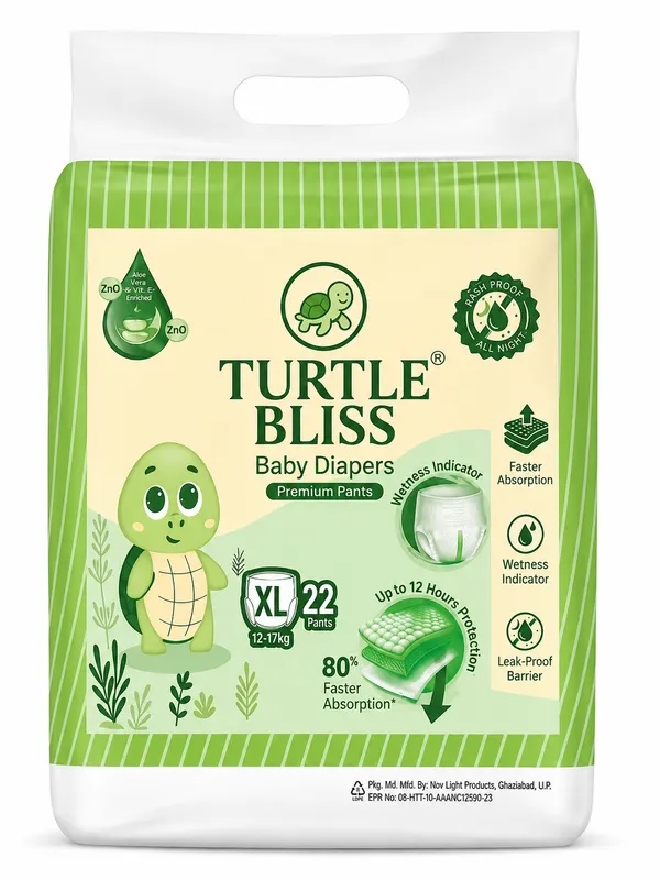 Turtle_Bliss_Premium_Pant_Style_Baby_Diapers_Extra_Large(XL),_22_Count,_12-17_kg,_Leak_Proof_Diapers_|_Super_Soft_Gentle_Fit_|_Skin_Friendly_with_Aloevera_&_ZNO_(Extra_Large,_Pack_of_1)