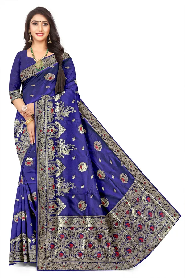 Luxury_Wedding_Wear_Purple_Jacquard_Silk_Saree_Default_Title