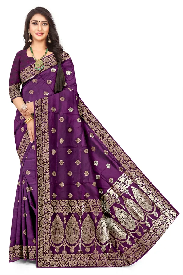 Stylish_Premium_Jacquard_Saree_With_Rich_Wine_Finish_Default_Title