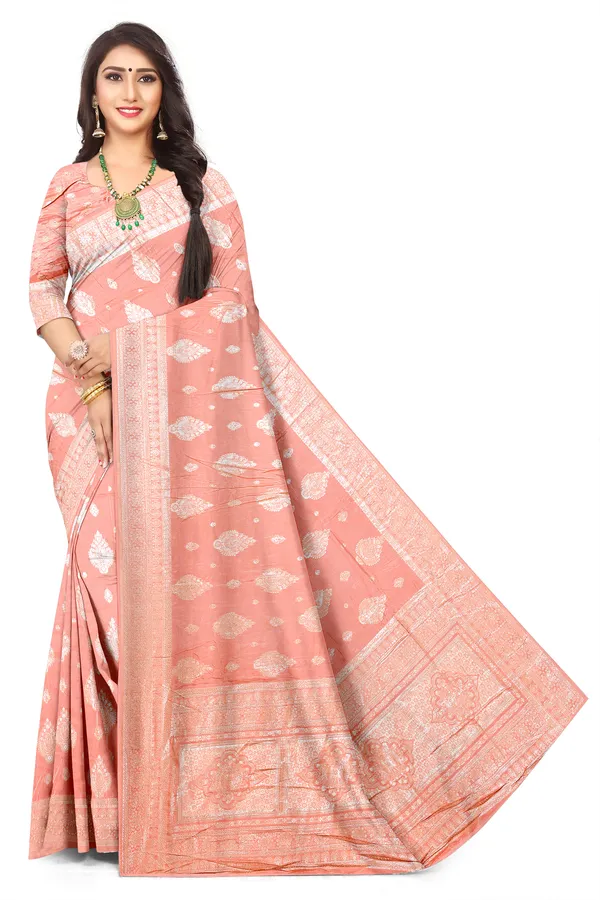 Light_Pink_Colour_Classic_Ethnic_Jacquard_Silk_Saree_For_Wedding_Festive_Wear_Default_Title